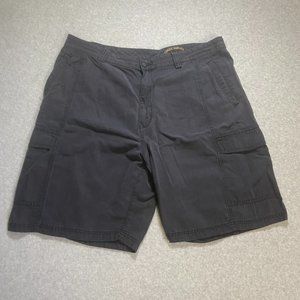 Tommy Bahama Shorts Mens 38 Gray Cargo Relax 9 Inseam Outdoor Cotton Blend